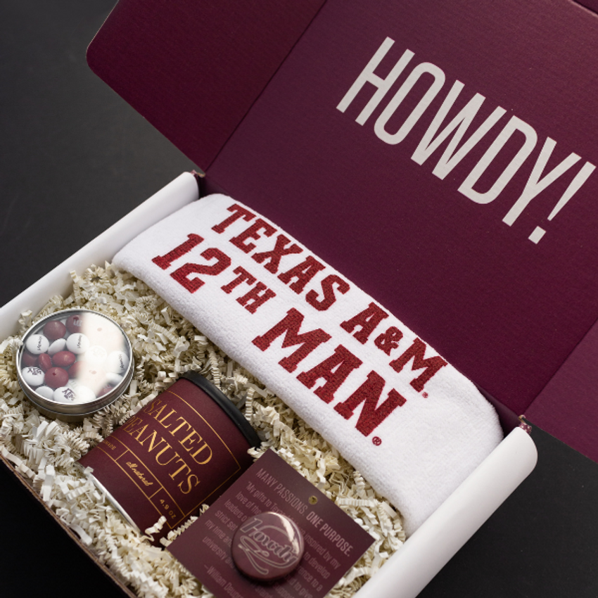 texas a&m football custom gift box