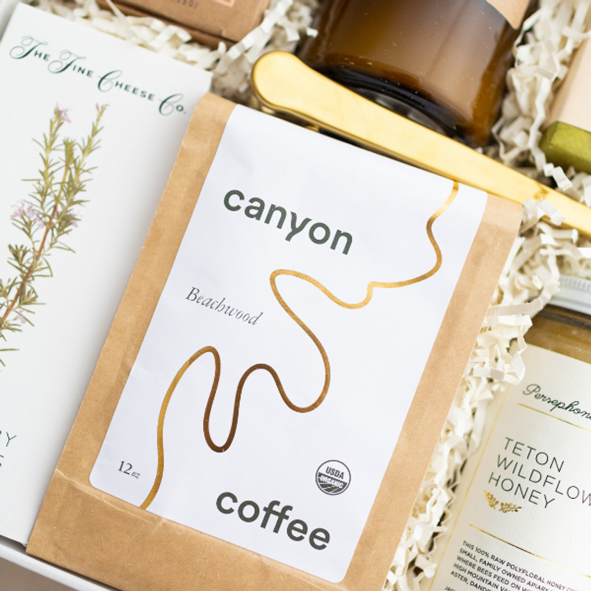 canyon beachwood coffee beans in gift box