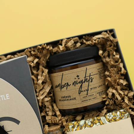 Frères Branchiaux amber nights candle in gifts box