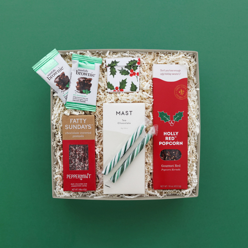 bright red and green gift