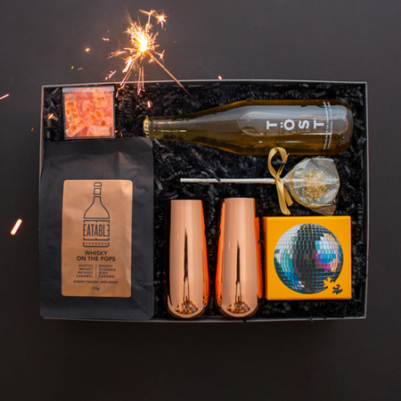 celebration gift box with sparkler