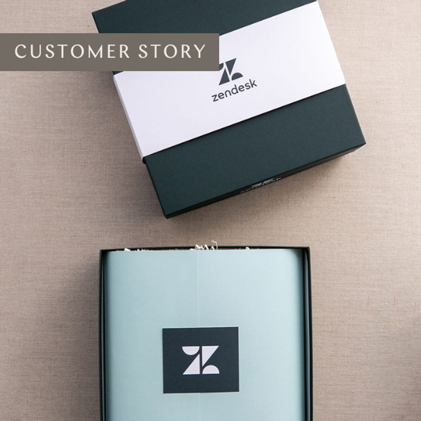 zendesk brandedl green and teal gift box