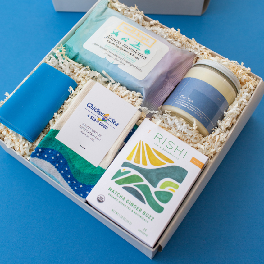 wellness gift box with rishi tea
