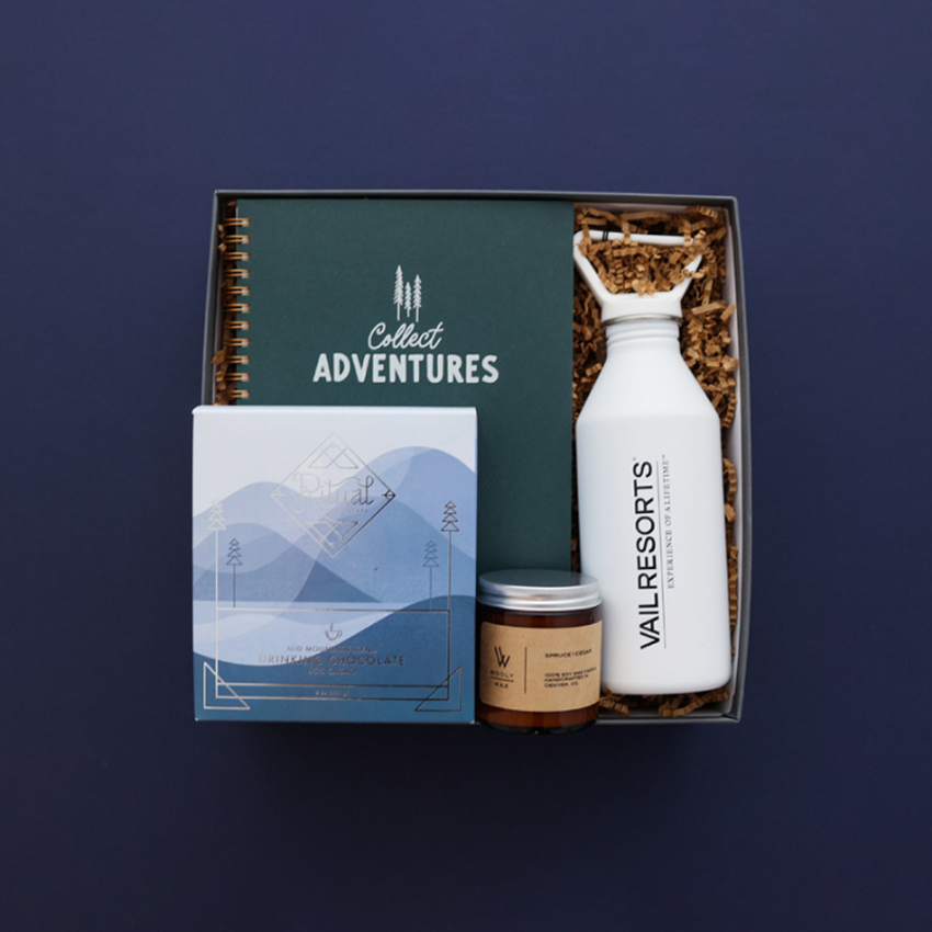 branded water bottle notebook gift box