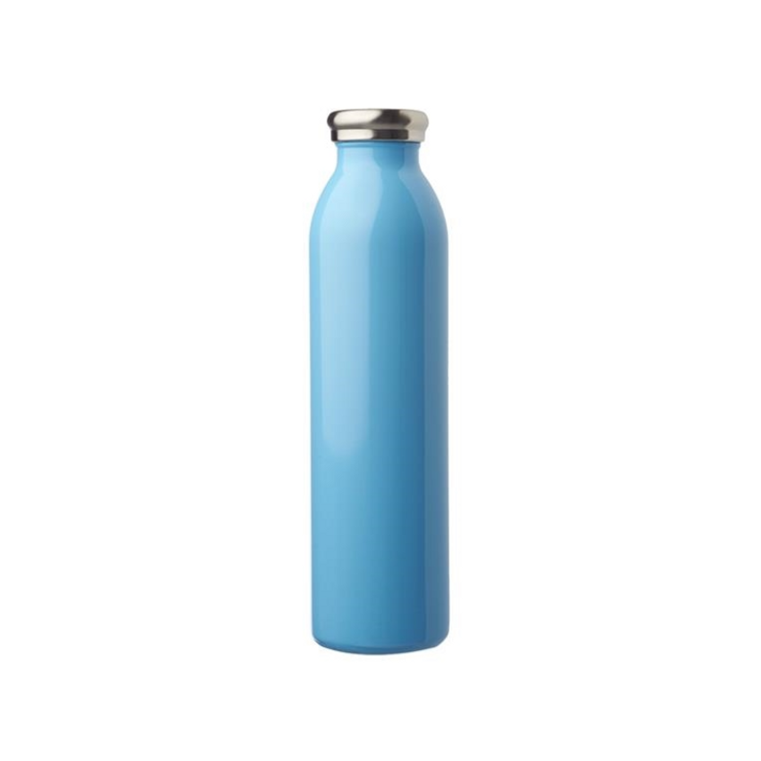 blue water bottle white background