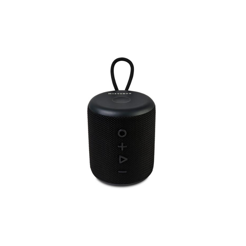 black mini speaker white background