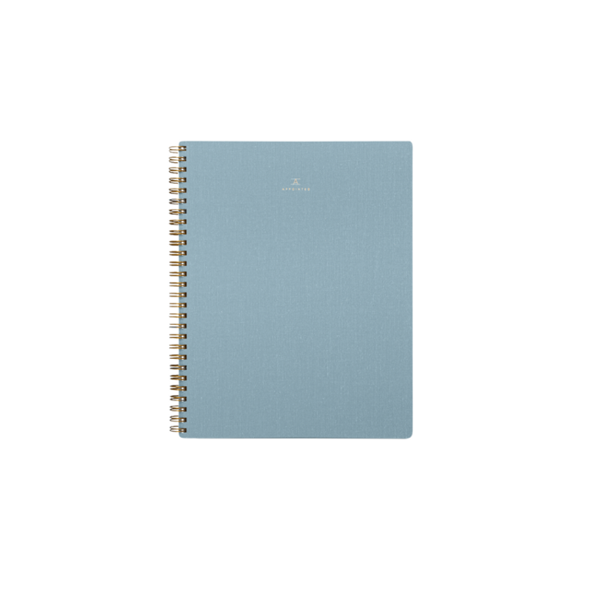 blue notebook white background