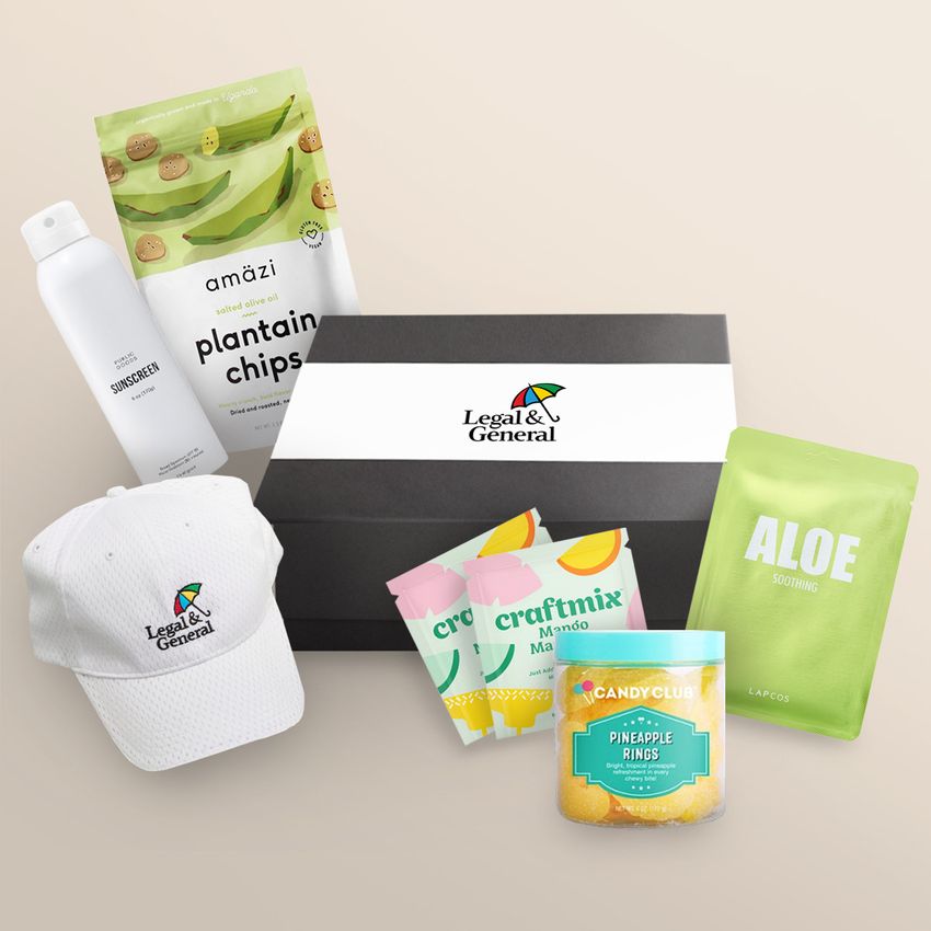 beach theme event gift box branded packaging