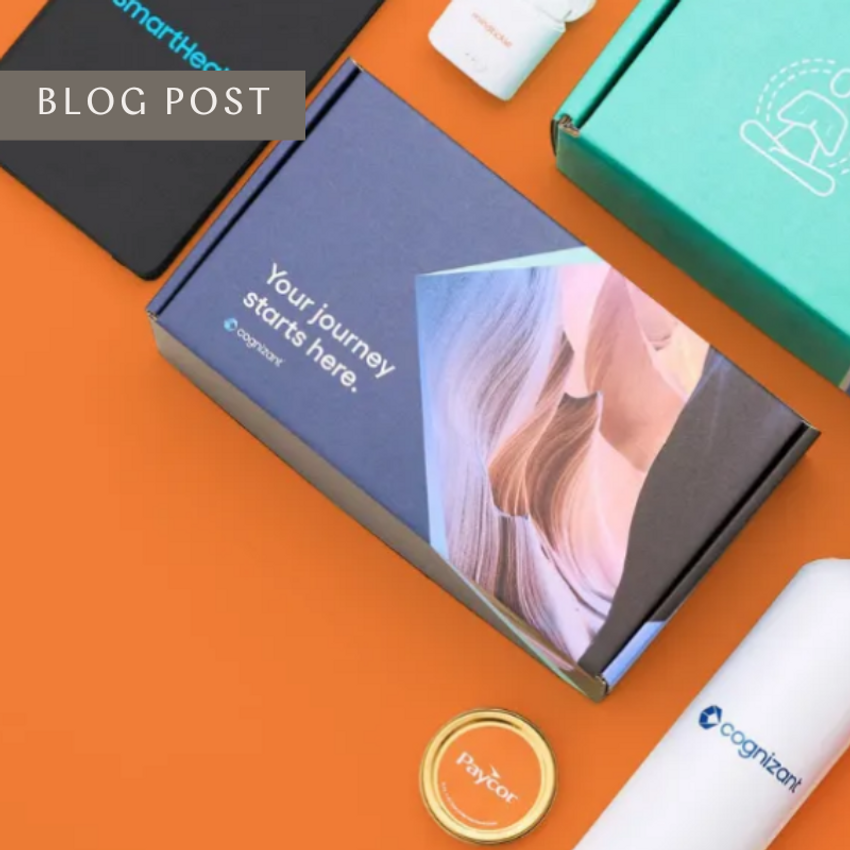 branded items on orange back ground
