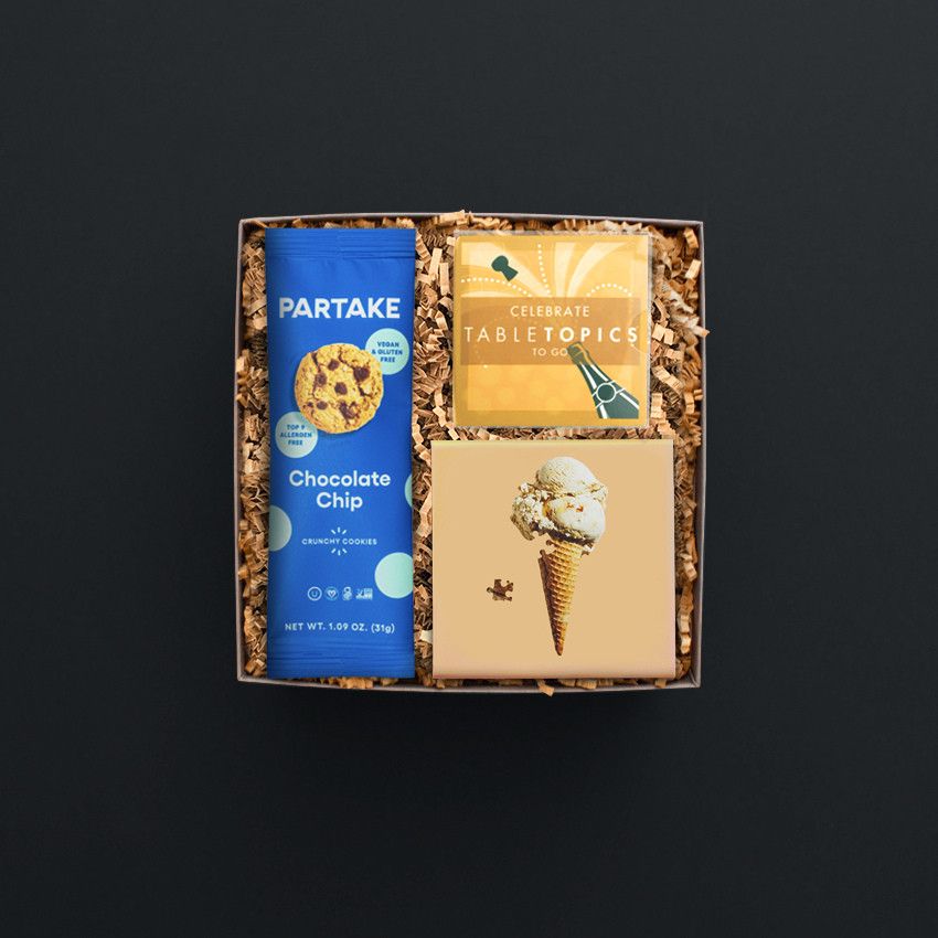 the fun and games gift box with partake cookies