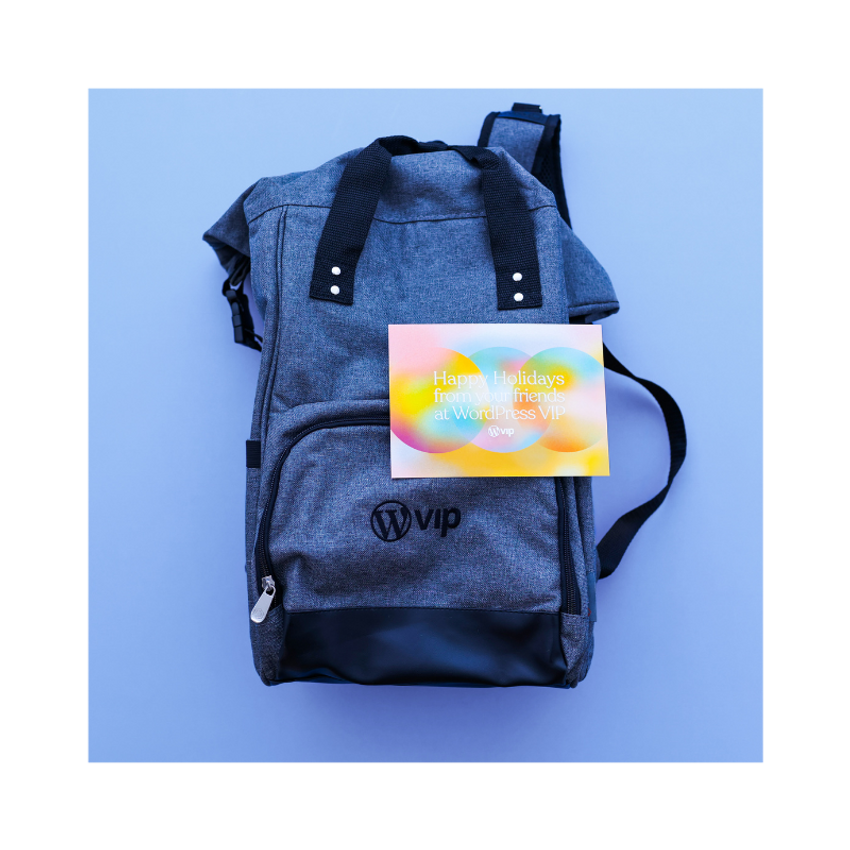 branded backpack
