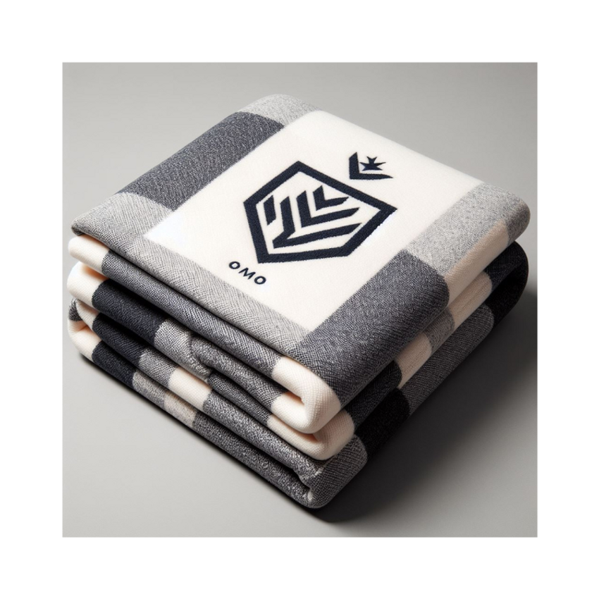 custom blanket with company logo