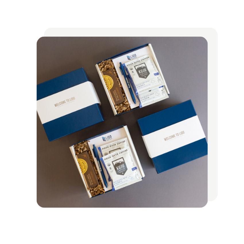onboarding gifts welcome gift boxes lido financial