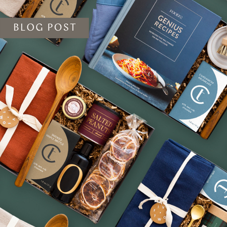 multiple luxury home gift boxes by teak and twine and food52