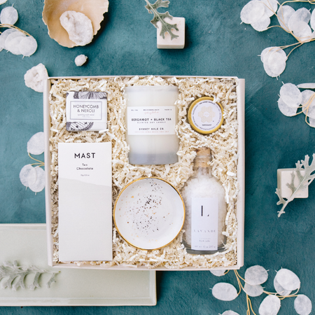 all white bride gift box